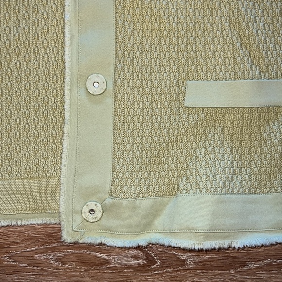 Talbots Sweater Jacket 100% Cotton Sage Green Large - Picture 3 of 12